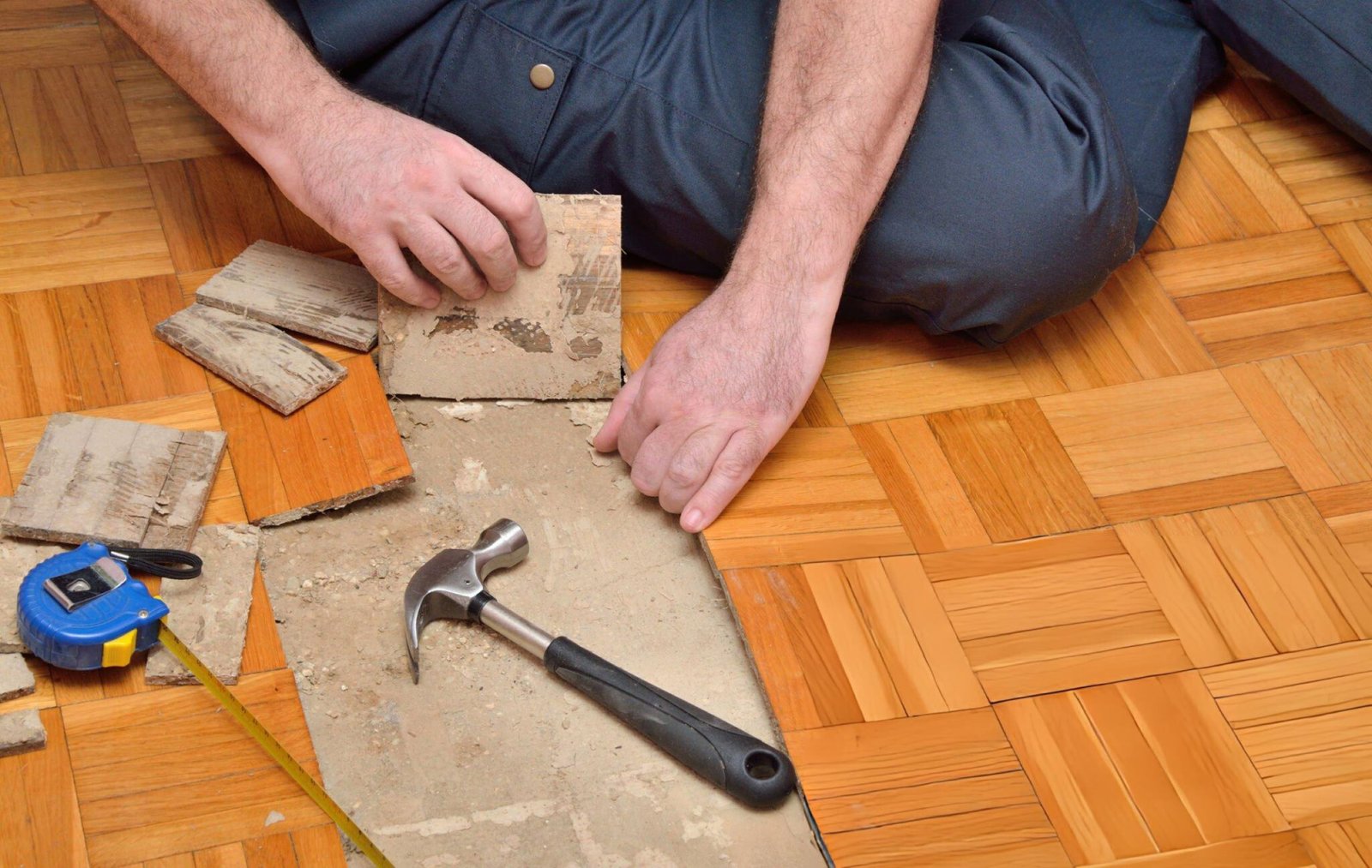 fixing damaged floor